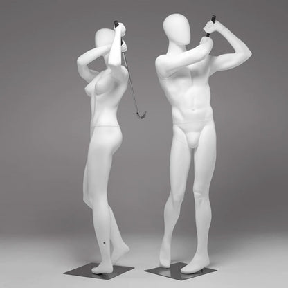 Sports Mannequin Full Body - Golf Tennis Display Prop | Fiberglass Male Female