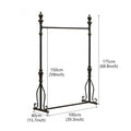 JELIMATE 70.8" Black Iron Clothing Rack – Heavy Duty Garment Rack for Boutique & Bedroom