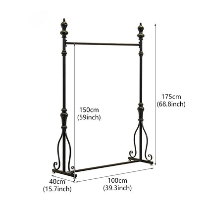 JELIMATE 70.8" Black Iron Clothing Rack – Heavy Duty Garment Rack for Boutique & Bedroom