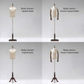Male Half Body Mannequin with Wooden Arms - Professional Dress Form Torso for Retail Display