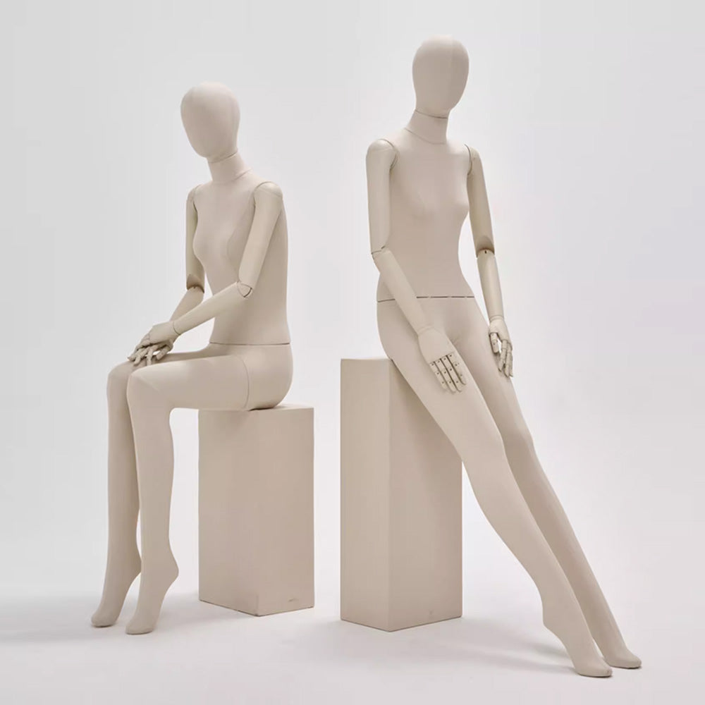 JM0163 Premium Beige Female Full Body Mannequin - 4 Versatile Poses