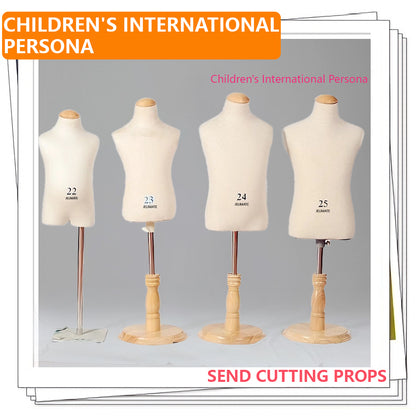Children's Pinnable Dress Form | Adjustable Kids Tailor Mannequin (Global Standard Sizing)