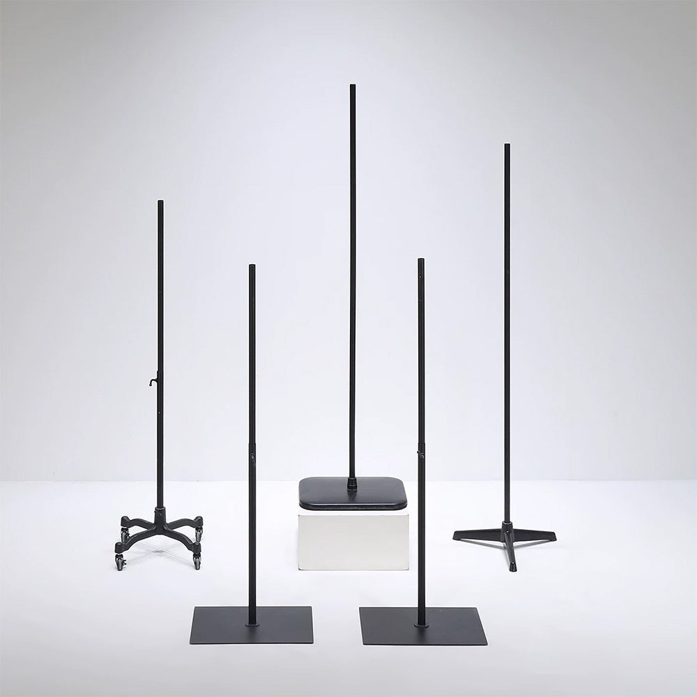 JELIMATE Half Body Mannequin Stand Base | Stainless Steel Retail Display Pole Stand