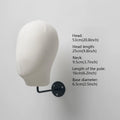 JELIMATE Wall Mount Mannequin Head Display Stand for Hats Wigs Glasses Earrings