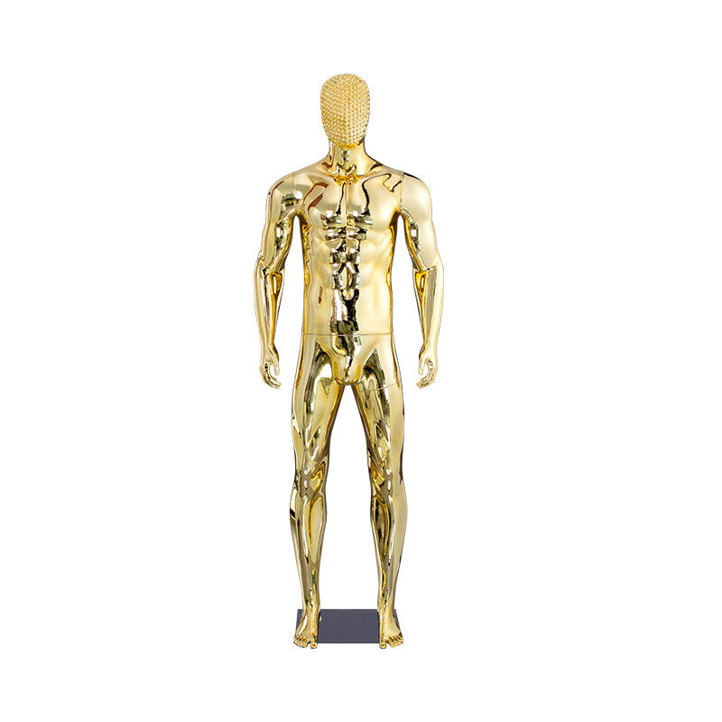 Electroplated Male Mannequin - Full Body Display for Men's Fashion | JELIMATE