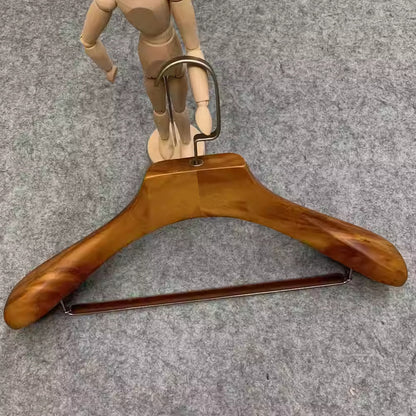 Jelimate Wide Shoulder Solid Wood Hangers Strong Wooden Hangers for Mens and Womens Wear