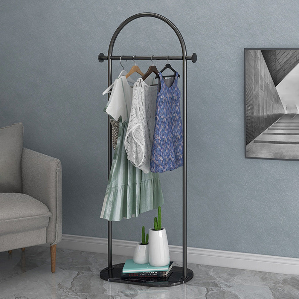 JELIMATE Freestanding Clothing Rack, Marble Base Garment Rack for Boutique Store Display