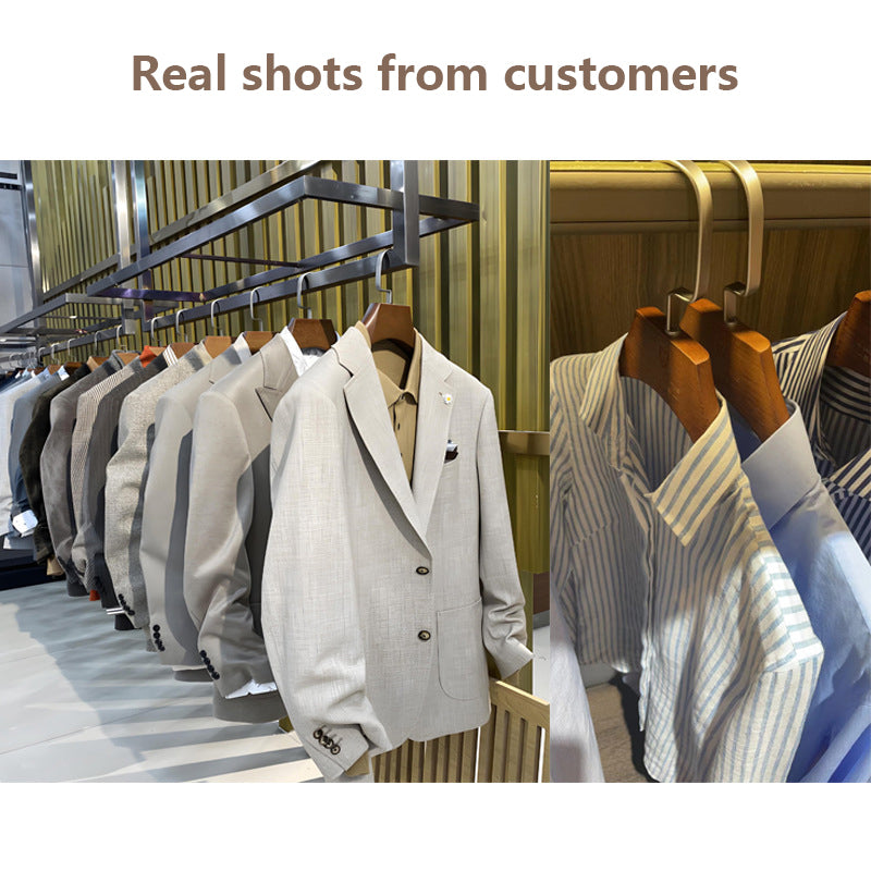 JELIMATE 10-Pack Retro Best Wooden Clothes Hangers, Multi Clothes Hangers & Pants Hangers