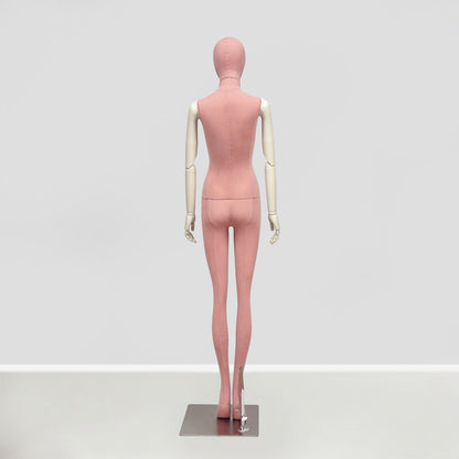 JELIMATE Pink Suede Female Mannequin - Bridal Boutique Wedding Dress Display