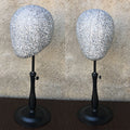 JELIMATE Glitter Diamond Wig Stand, Pinnable Sparkle Mannequin Head for Window Display