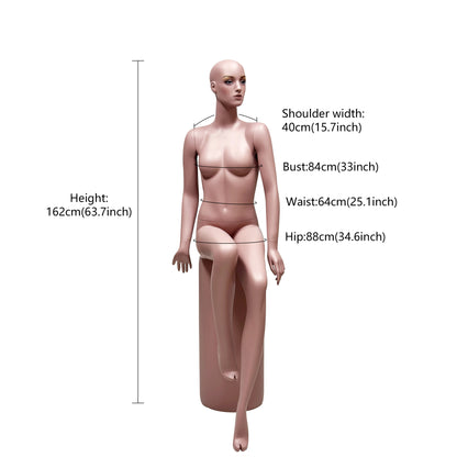 JELIMATE Full Body Male Female Mannequin with Face for Clothing Store Window Display