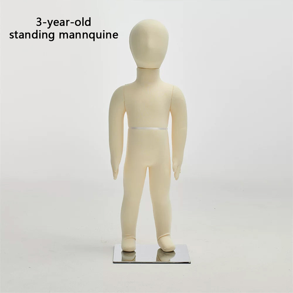 Child dress form - Full Body Soft Bendable Baby Mannequin for Kids’ Clothing Displays | JELIMATE