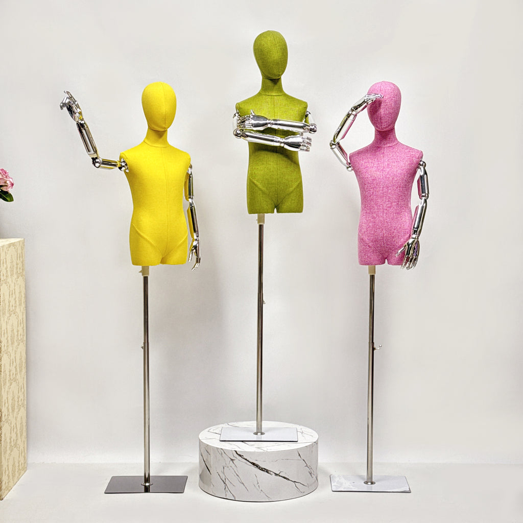 Newest Kids Mannequins Collection | Half Body Bamboo Linen Childrens Mannequin | 8 Years