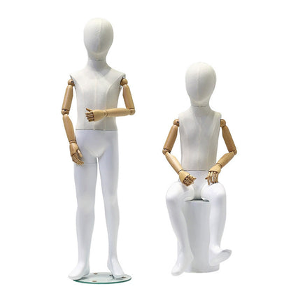 JELIMATE linen Kids Full Body Mannequin Child Dress Form for Clothing Store Window Display