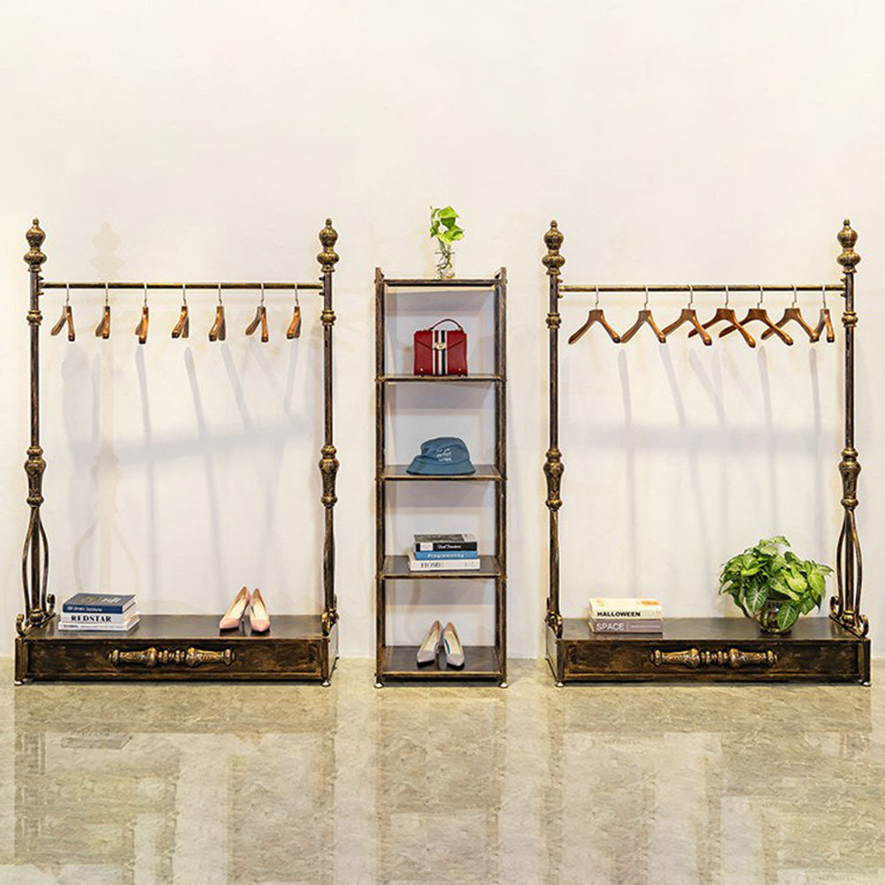 JELIMATE 70.8" Antique Bronze Clothing Rack – Iron Garment Rack for Bedroom & Boutique