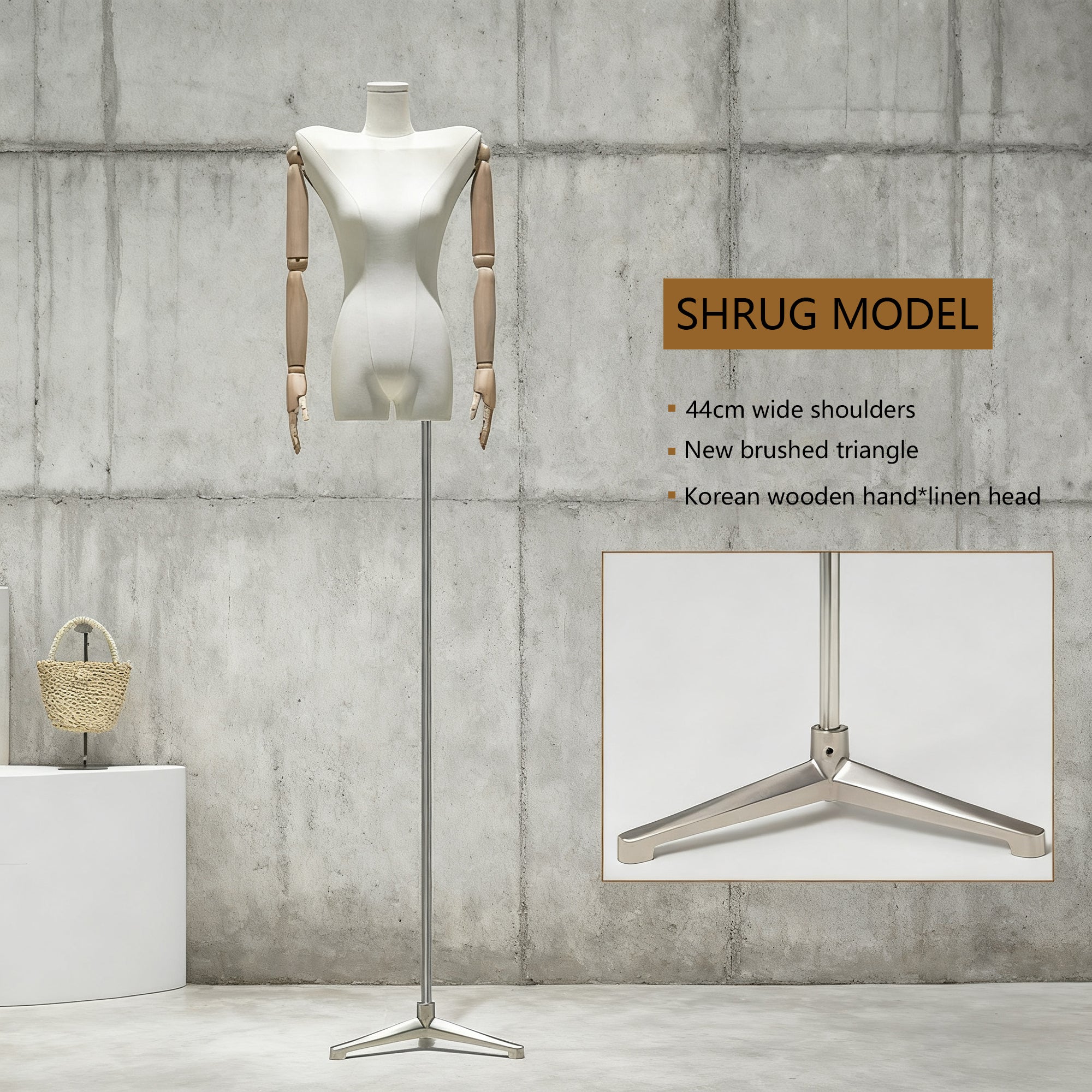 Korean-Style Shoulder-Padded Female Mannequin - Luxury Display for Clothing Boutiques & Retail Stores