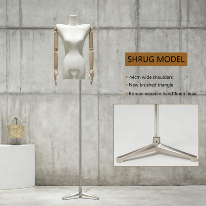 Korean-Style Shoulder-Padded Female Mannequin - Luxury Display for Clothing Boutiques & Retail Stores