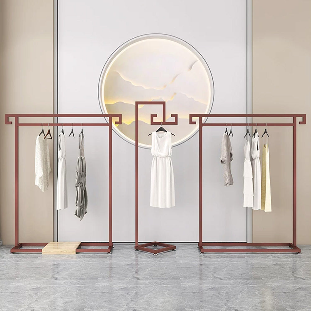 JELIMATE Floor Standing Clothing Display Rack | Boutique Garment Hanger Rack Stand