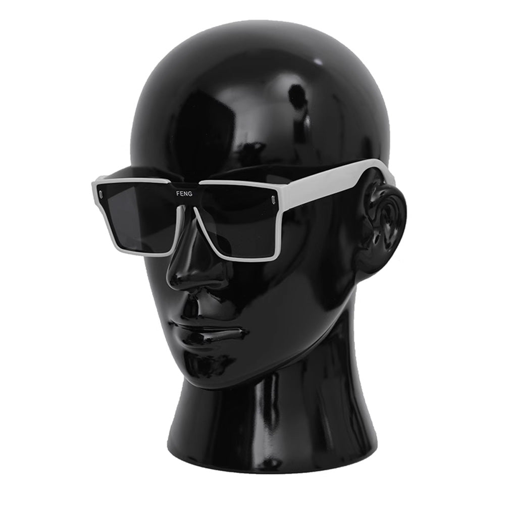 Jelimate Realistic Male Mannequin Head, Fiberglass Wig Display Stand, Abstract Men Head Form, Hat & Accessory Display Rack