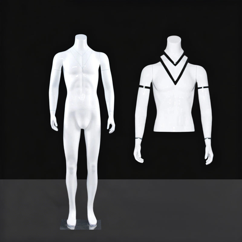 Full-Body Ghost Mannequin Props (Male & Female) | 3D Hollow Detachable Torso for Apparel Photography