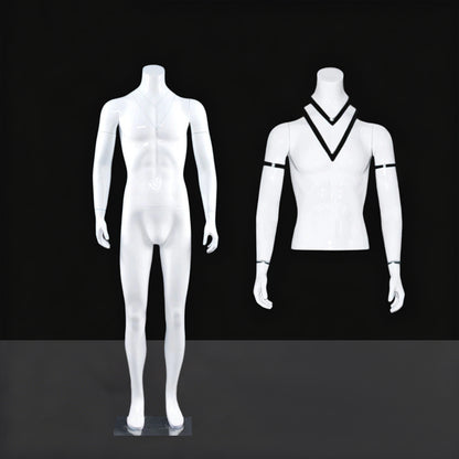 Full-Body Ghost Mannequin Props (Male & Female) | 3D Hollow Detachable Torso for Apparel Photography