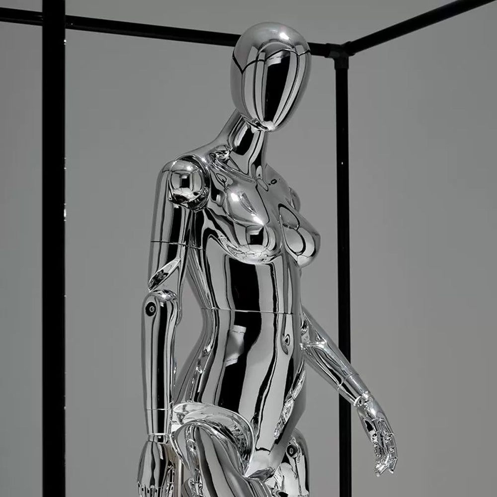 JELIMATE Chrome Full Body Mannequin Female Male Mechanical Robot Streetwear Clothing Display