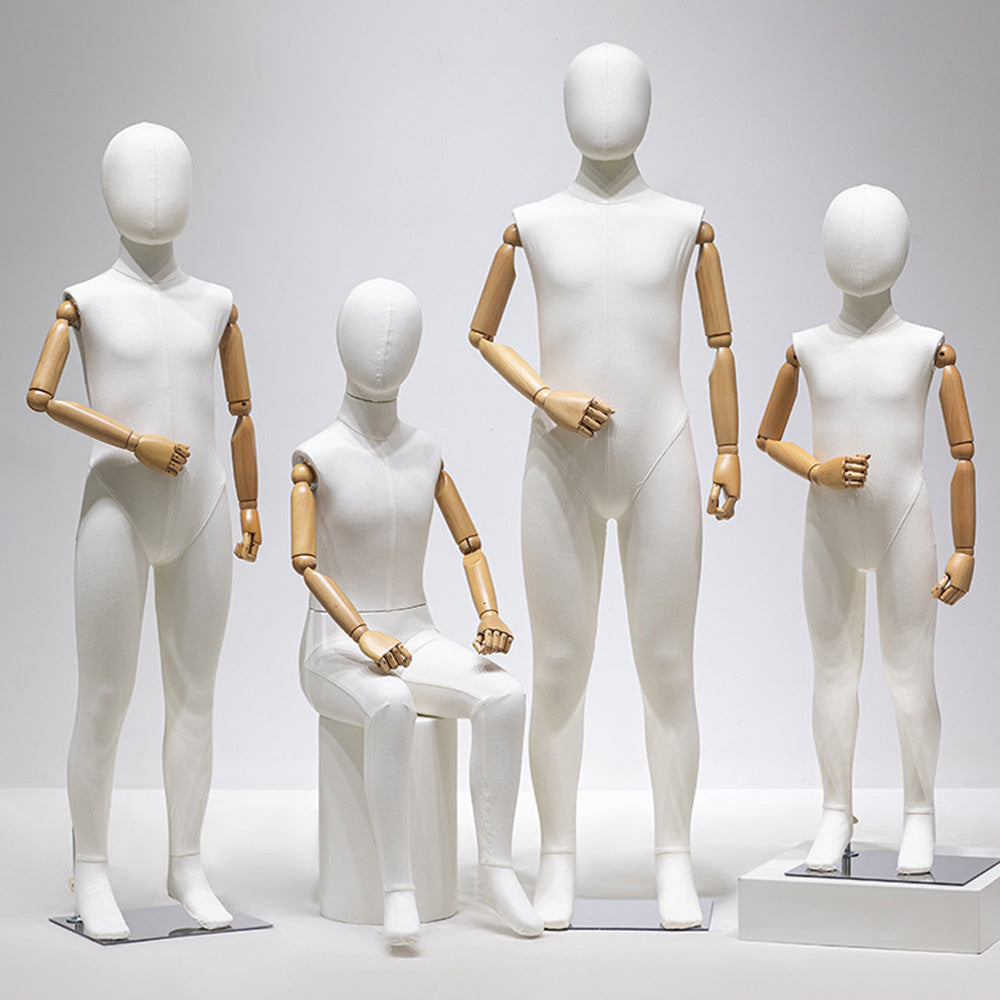 JELIMATE Fabric Full Body Child Mannequin | Kids Clothing Display Form for Retail Store Ages 3-11
