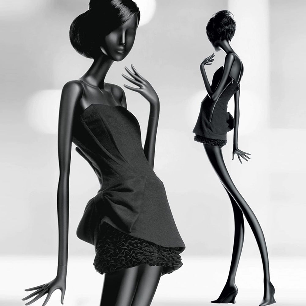 Jelimate Clothing Store High Feet Long Leg Black Female Full Body Mannequin,Window Display Wedding Dress Mannequin,Women Dress Form Clothing Display Model