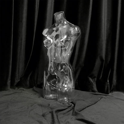 Transparent Female Half-Body Mannequin | 3D Photo Shoot Stand for Lingerie & Swimwear