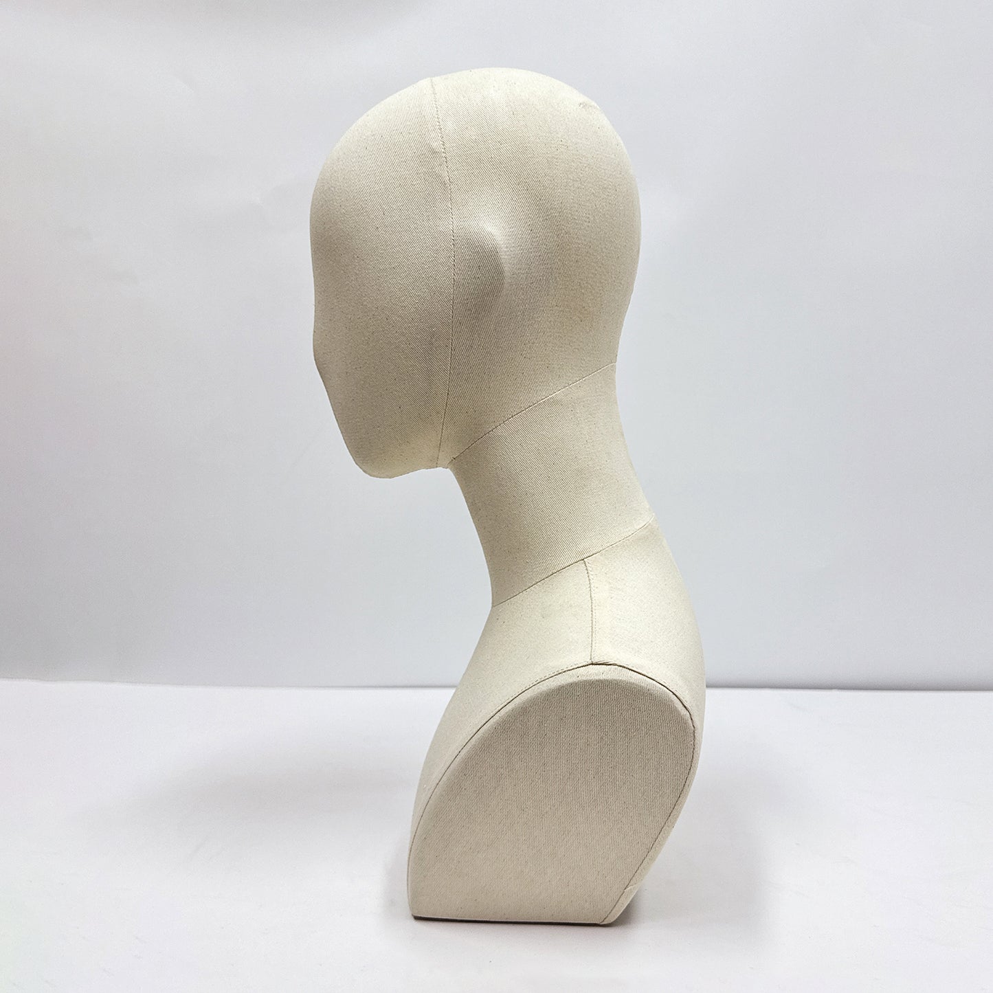 JELIMATE Linen Mannequin Head for Wigs Hats Jewelry Display | Wig Head Stand
