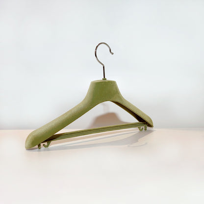 JELIMATE Olive Green Velvet Flocked Plastic hangers bulk 100 pack - Non-Slip Premium Closet Organizer