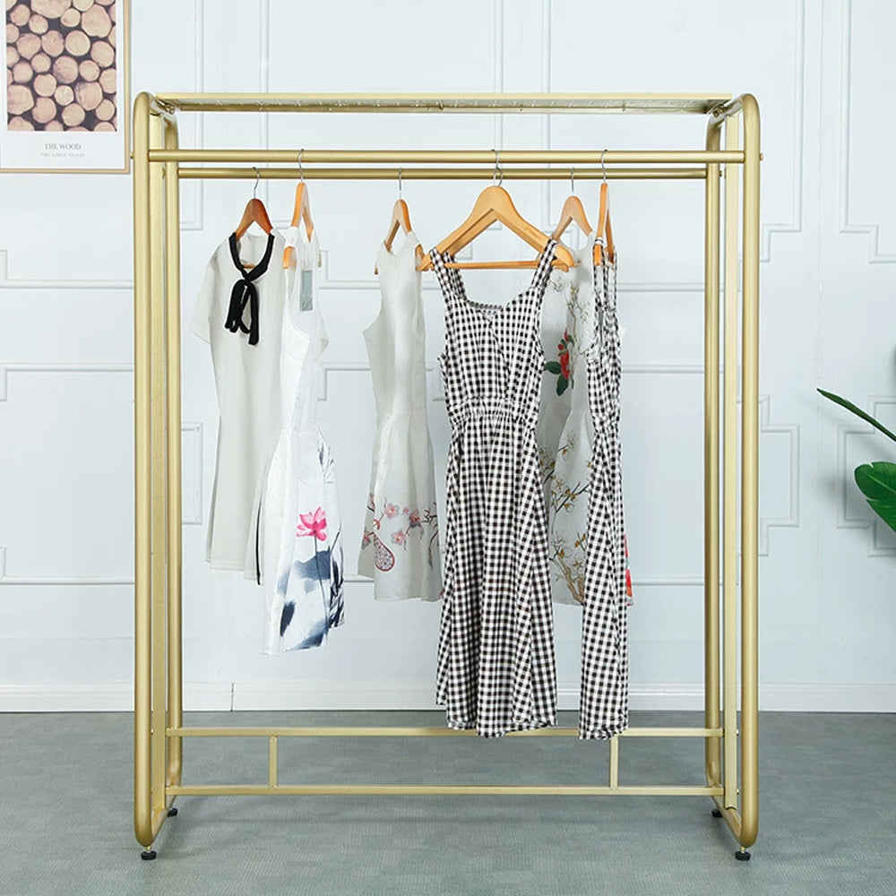 JELIMATE Double Rail Clothing Rack | Heavy Duty Garment Display Stand for Boutique Store
