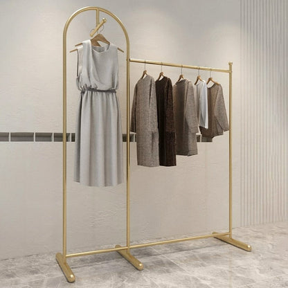 JELIMATE Arched Clothing Rack 66" Floor Standing Boutique Garment Display Stand