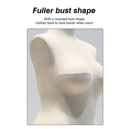 JELIMATE Premium Plus Size Female Display Mannequin | Professional Curvy Dress Form with Flexible Articulated Wood Arms