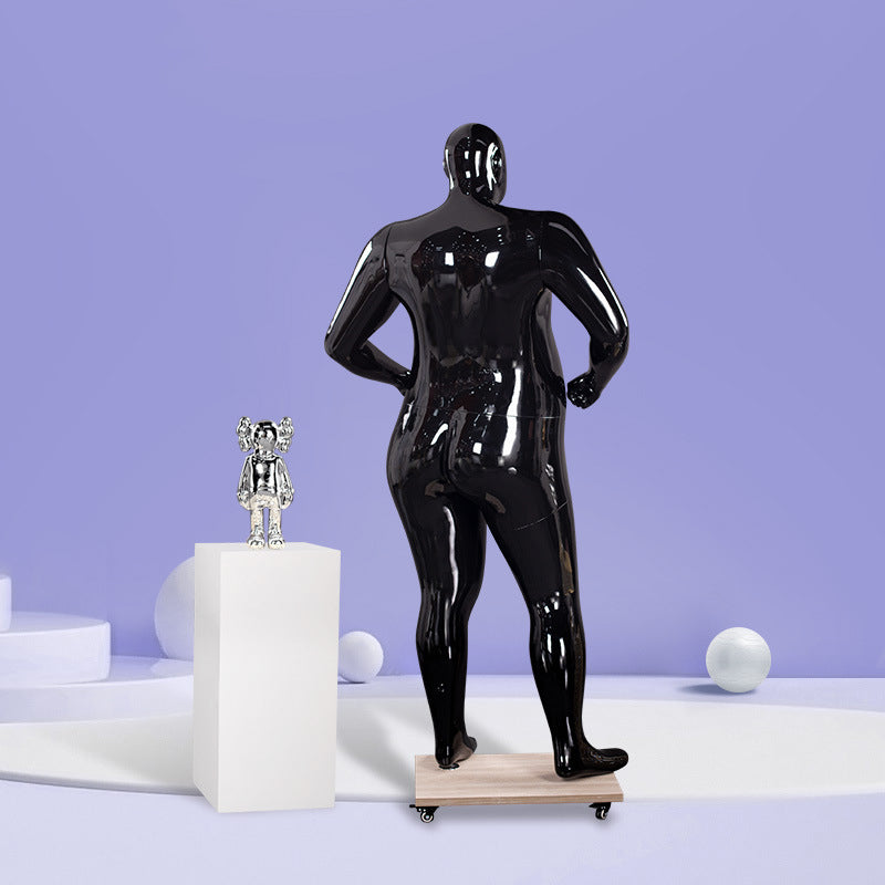 Plus Size Male Full Body Mannequin - European American Style for Large Size Clothing Display