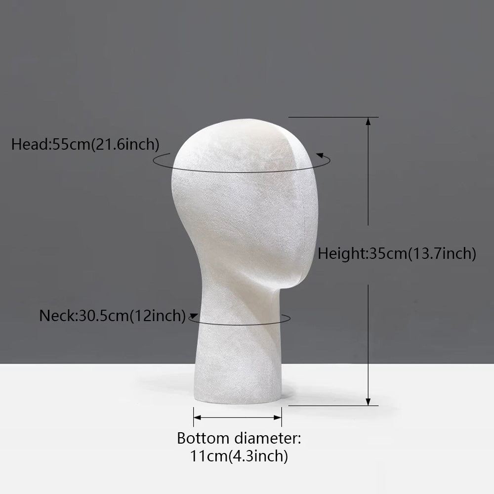 Jelimate Mannequin Head Multicolor Velvet Fabric Mannequin Display Hats and Wigs and Jewelry