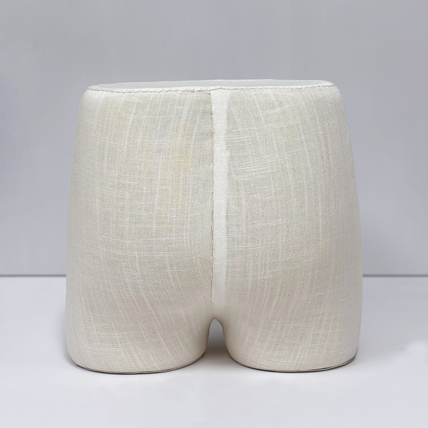 JELIMATE Male Underwear Display Mannequin Bottom – Fiberglass Butt Form with Linen Cover