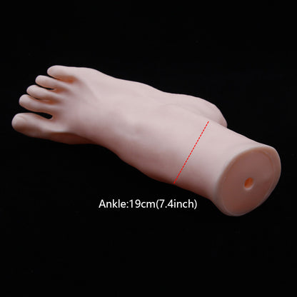 JELIMATE Realistic Female Soft Silicone Foot Mannequin for Shoes Socks Stockings Display