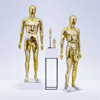 Maniquí masculino profesional - Expositor galvanizado con cabezal giratorio