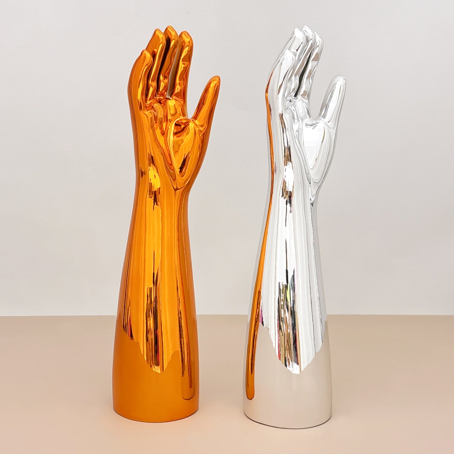 Jelimate Plated Right Hand Full Arm Mannequin – Rose Gold & Silver Jewelry, Watches, Gloves & Wristbands Display