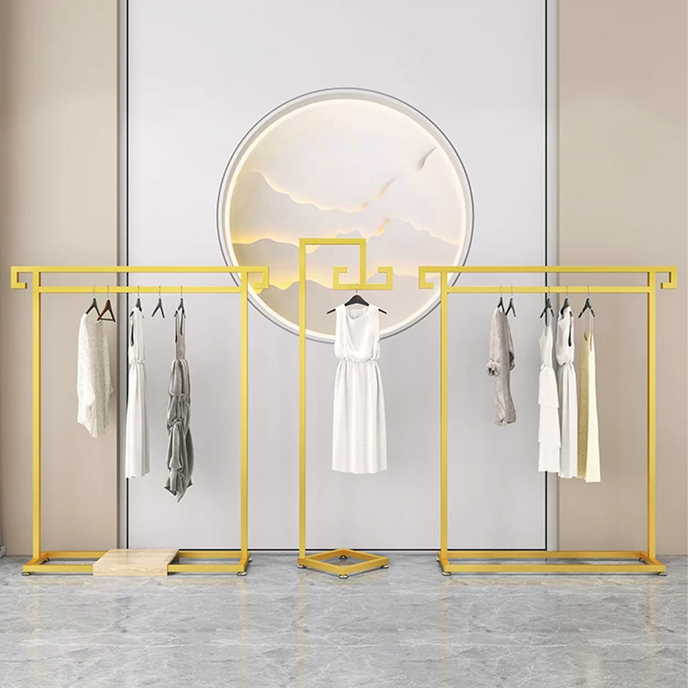 JELIMATE Floor Standing Clothing Display Rack | Boutique Garment Hanger Rack Stand