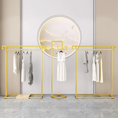 JELIMATE Floor Standing Clothing Display Rack | Boutique Garment Hanger Rack Stand