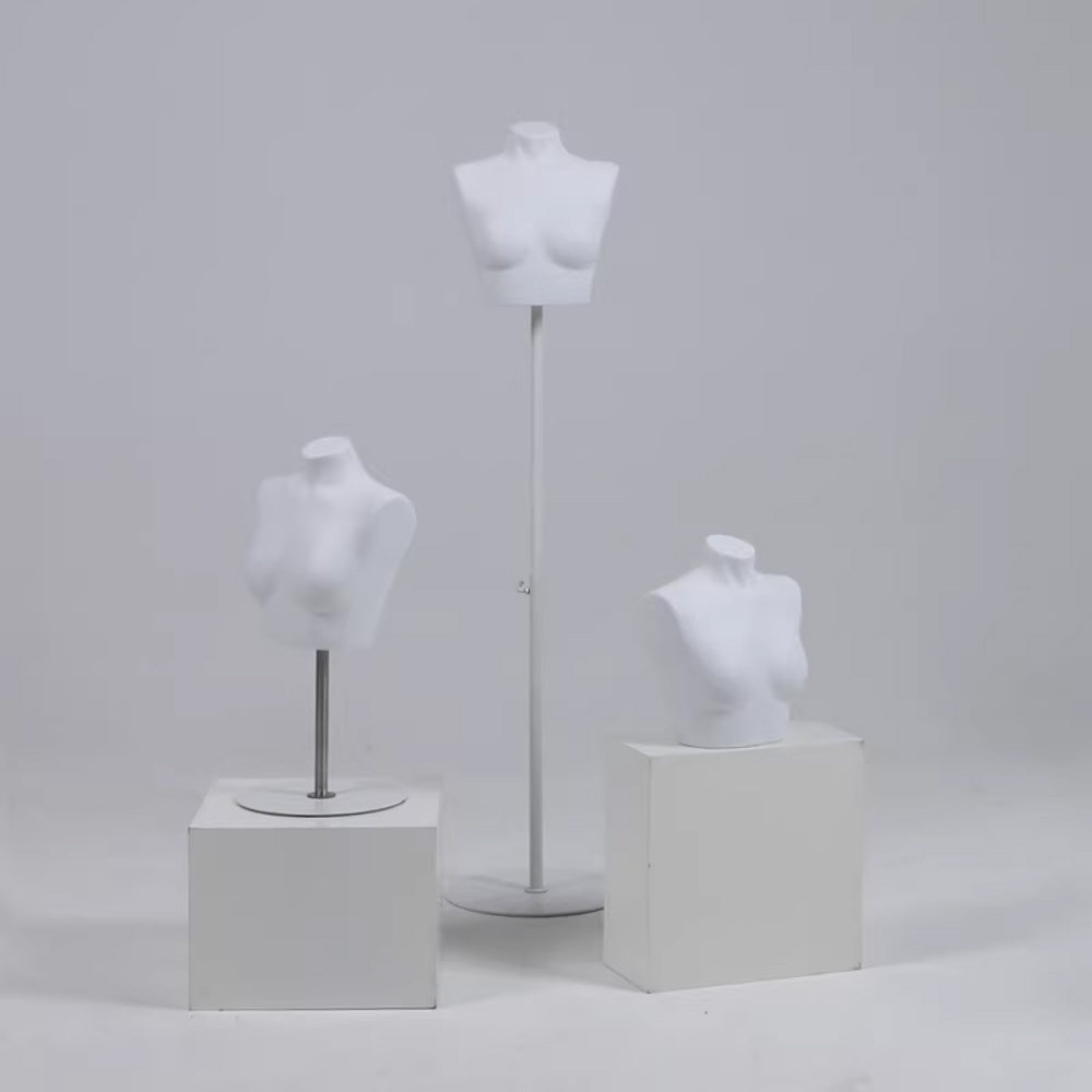 Suede Bust Mannequin for Lingerie Display - Handcrafted Matte Finish Display Prop