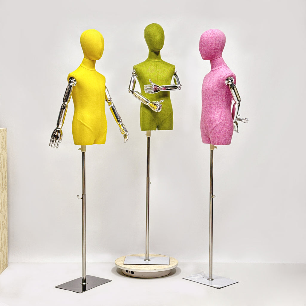 Newest Kids Mannequins Collection | Half Body Bamboo Linen Childrens Mannequin | 8 Years