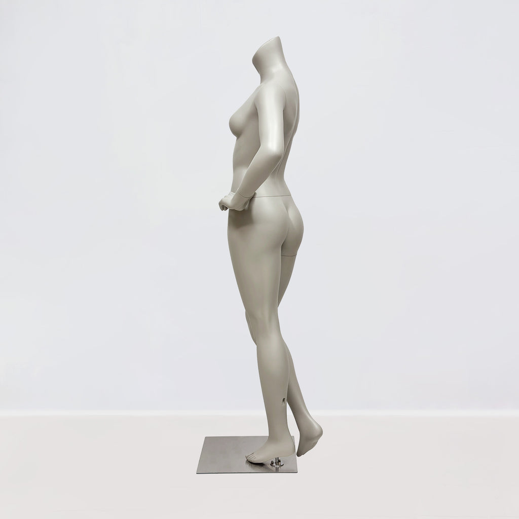 Jelimate Female Athletic Headless Mannequin - Fiberglass Display for Activewear