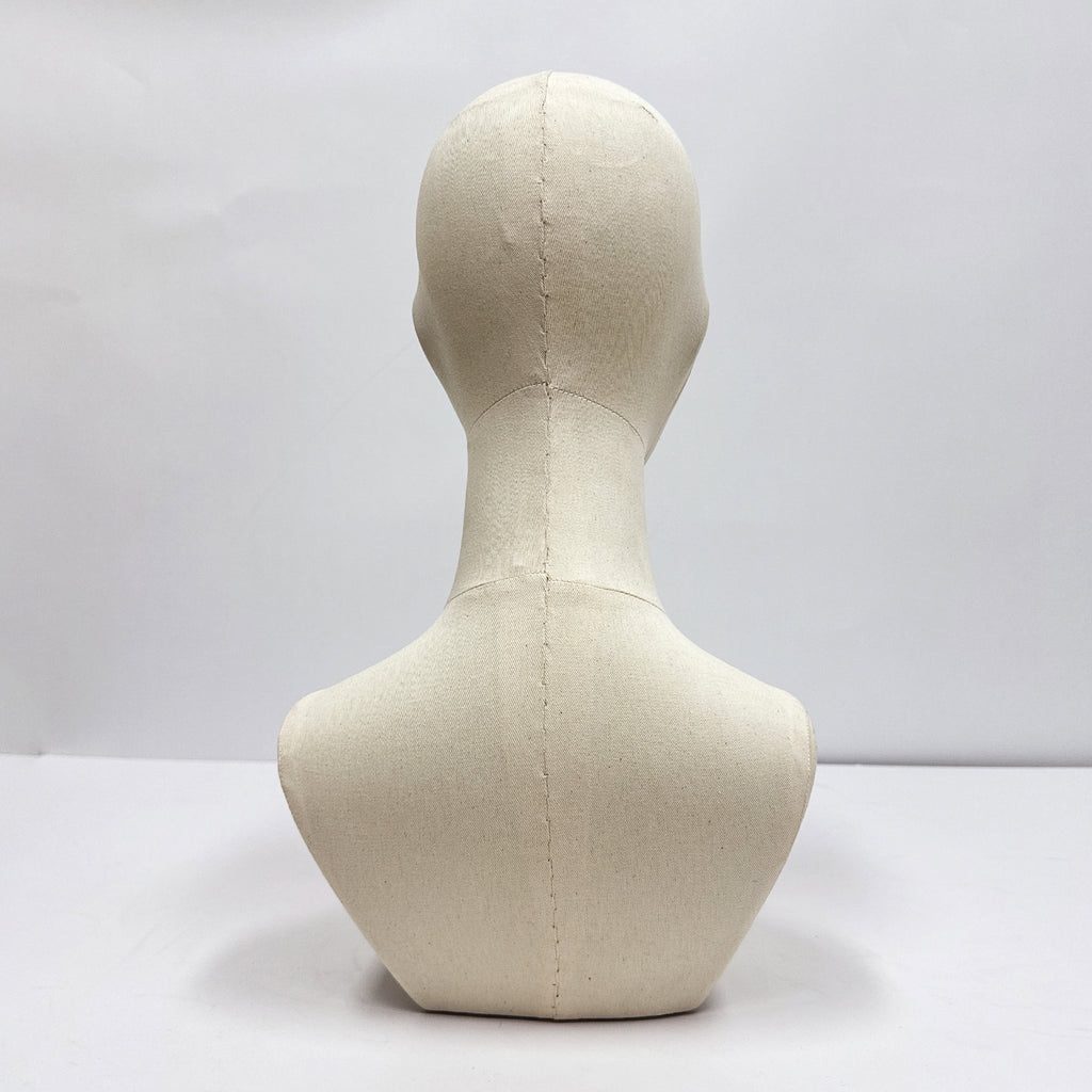 JELIMATE Linen Mannequin Head for Wigs Hats Jewelry Display | Wig Head Stand