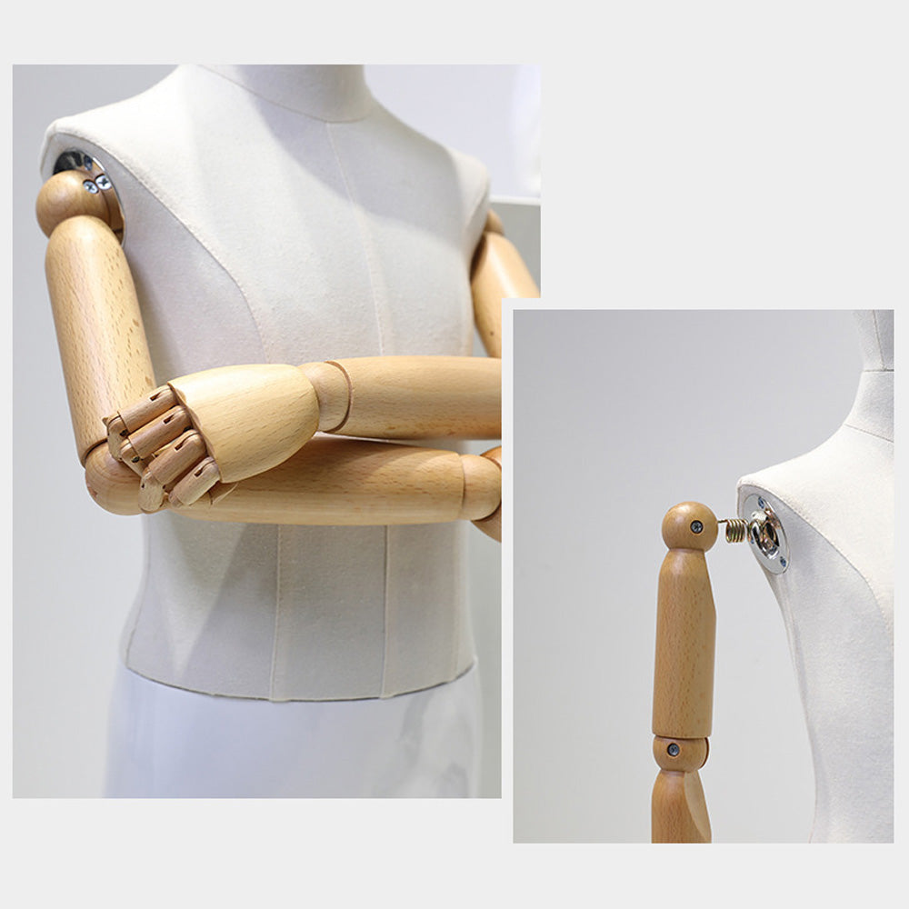 JELIMATE linen Kids Full Body Mannequin Child Dress Form for Clothing Store Window Display