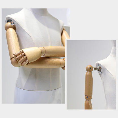 JELIMATE linen Kids Full Body Mannequin Child Dress Form for Clothing Store Window Display