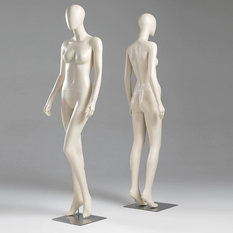 Jelimate Adult Female Sitting Standing Pose Beige Mannequin Full Body,Women Dress Form Beige Dress Form Mannequin,Window Dress Form Clothing Display Model