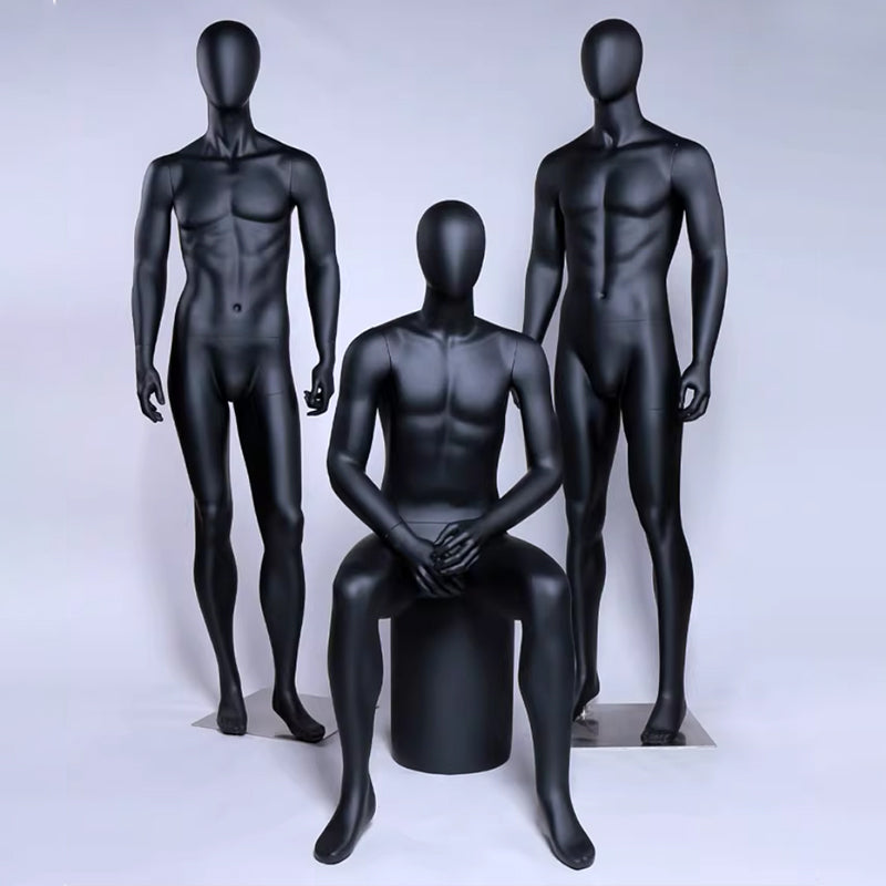 Premium Male Mannequin Full Body - Athletic Build Fiberglass Display